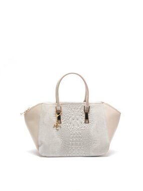 New Florence Leather Market khaki Italian leather tote